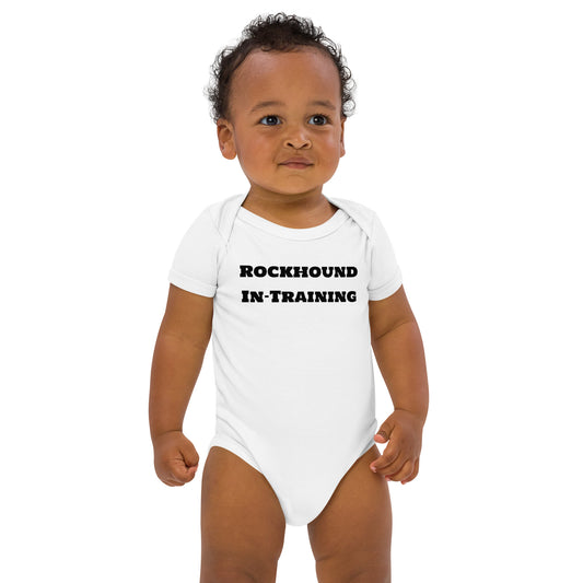 'Rockhound In Training' Organic Cotton Baby Bodysuit