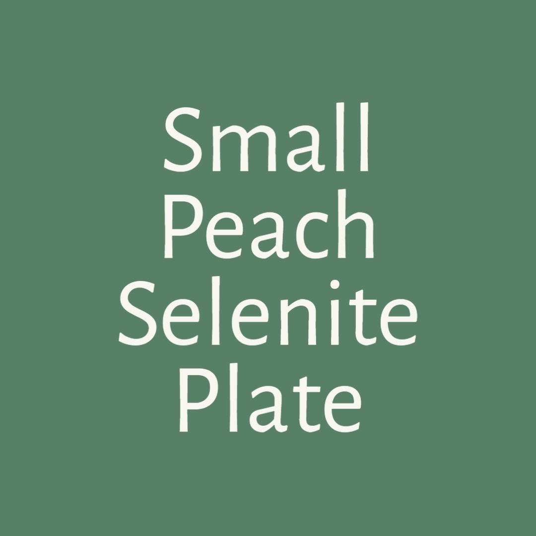 Small Peach Selenite Plate