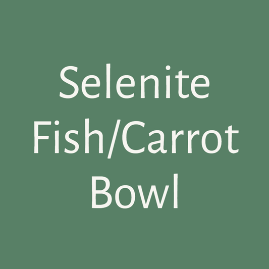 Selenite Fish/Carrot Bowl