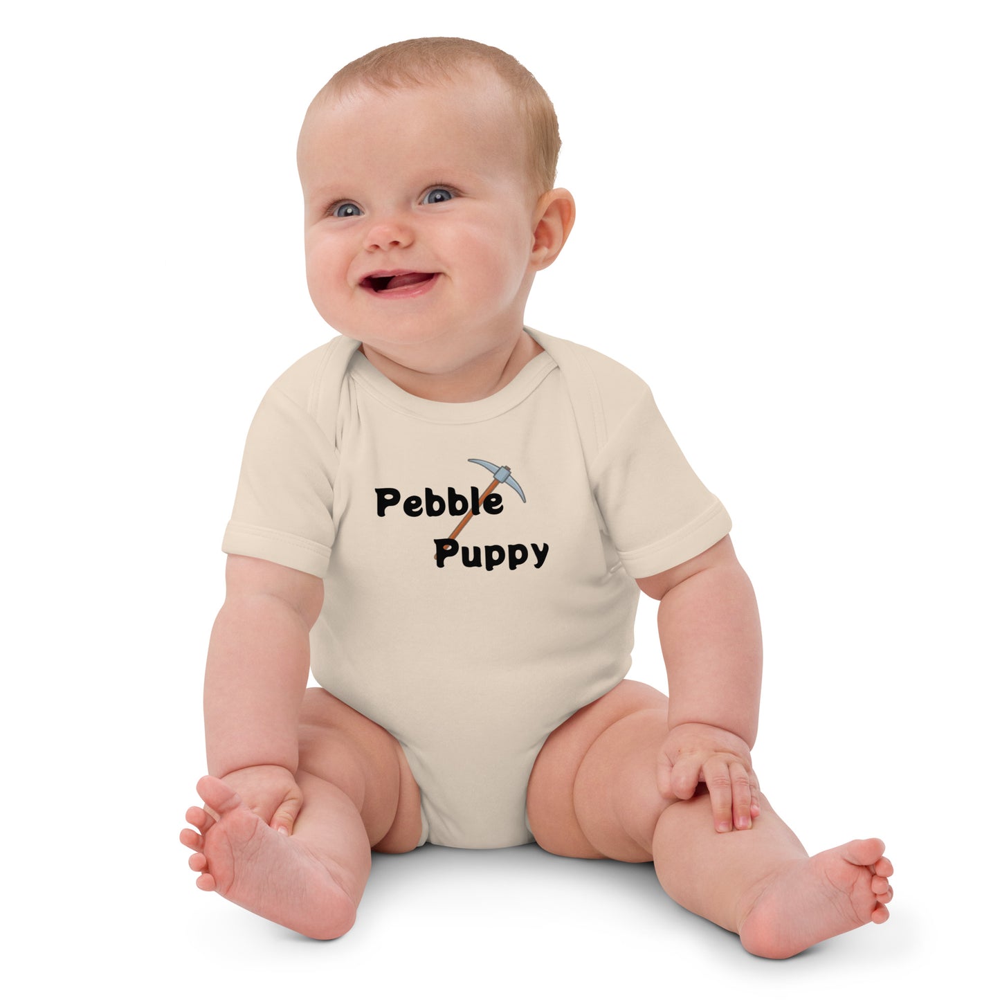 'Pebble Puppy' Organic Cotton Baby Bodysuit
