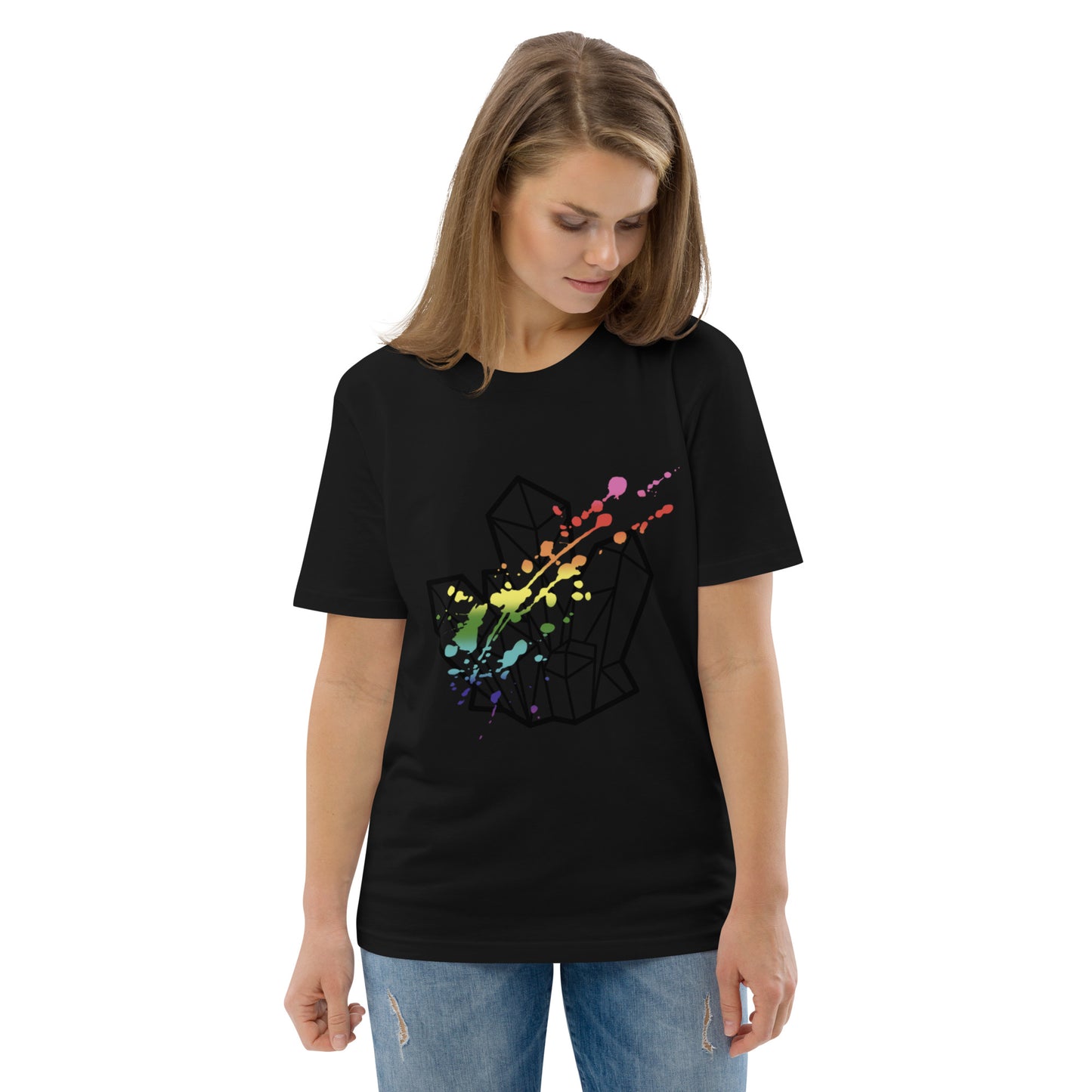 Pastel Pride Splatter Unisex Organic Cotton T-Shirt